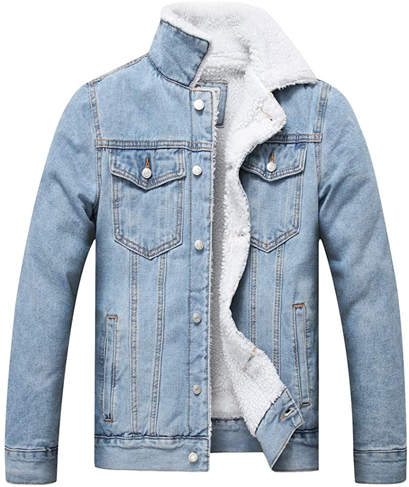 jean jacket with sherpa lining men