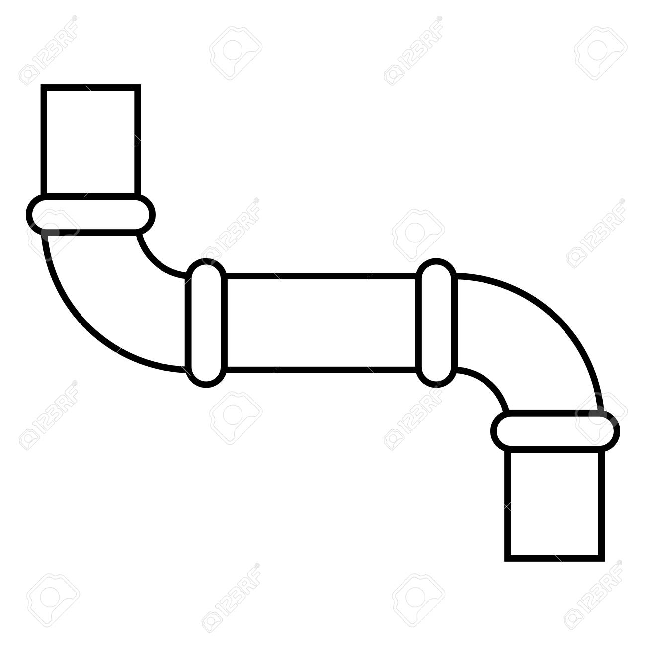 pipe clipart black and white