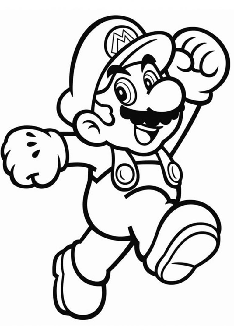 personajes de mario bros para colorear