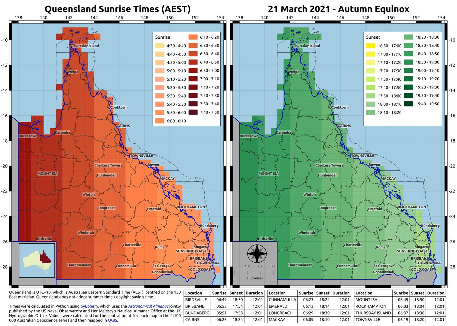 sunrise sunset times brisbane