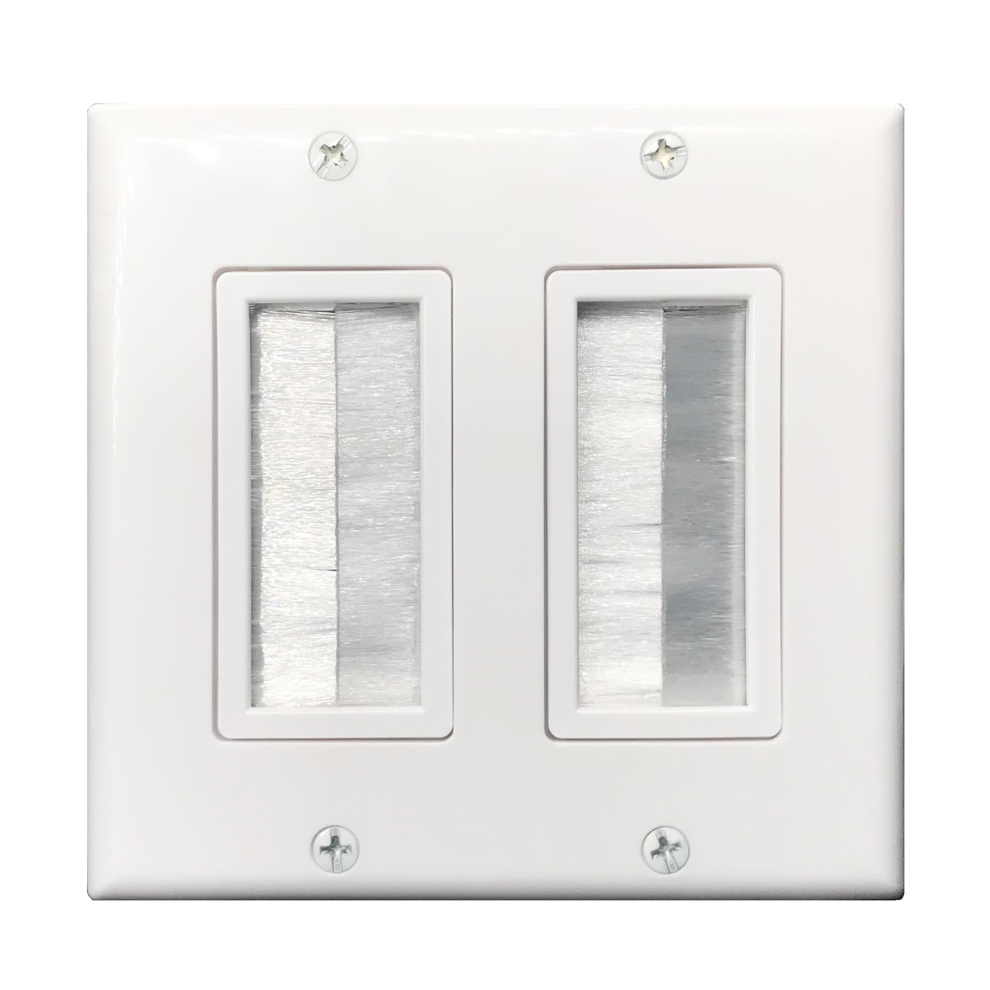 2 gang cable wall plate