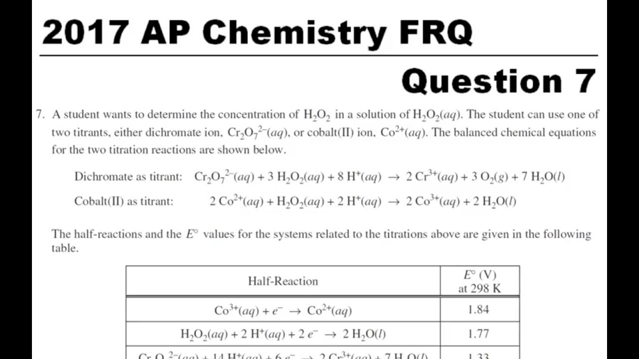 2017 ap chemistry frq answers