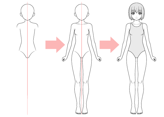 how do you draw anime body