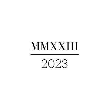 2023 roman numerals