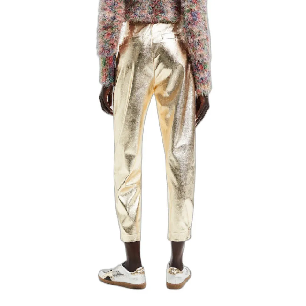 desigual gold pants