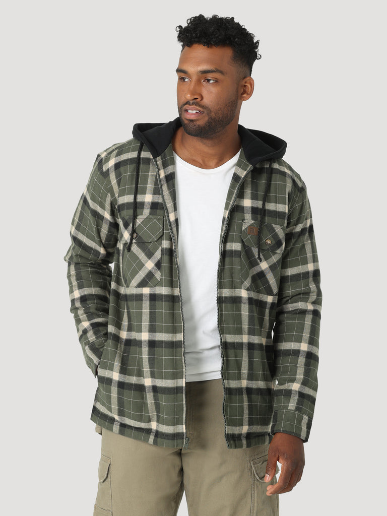 hooded flannel jacket mens