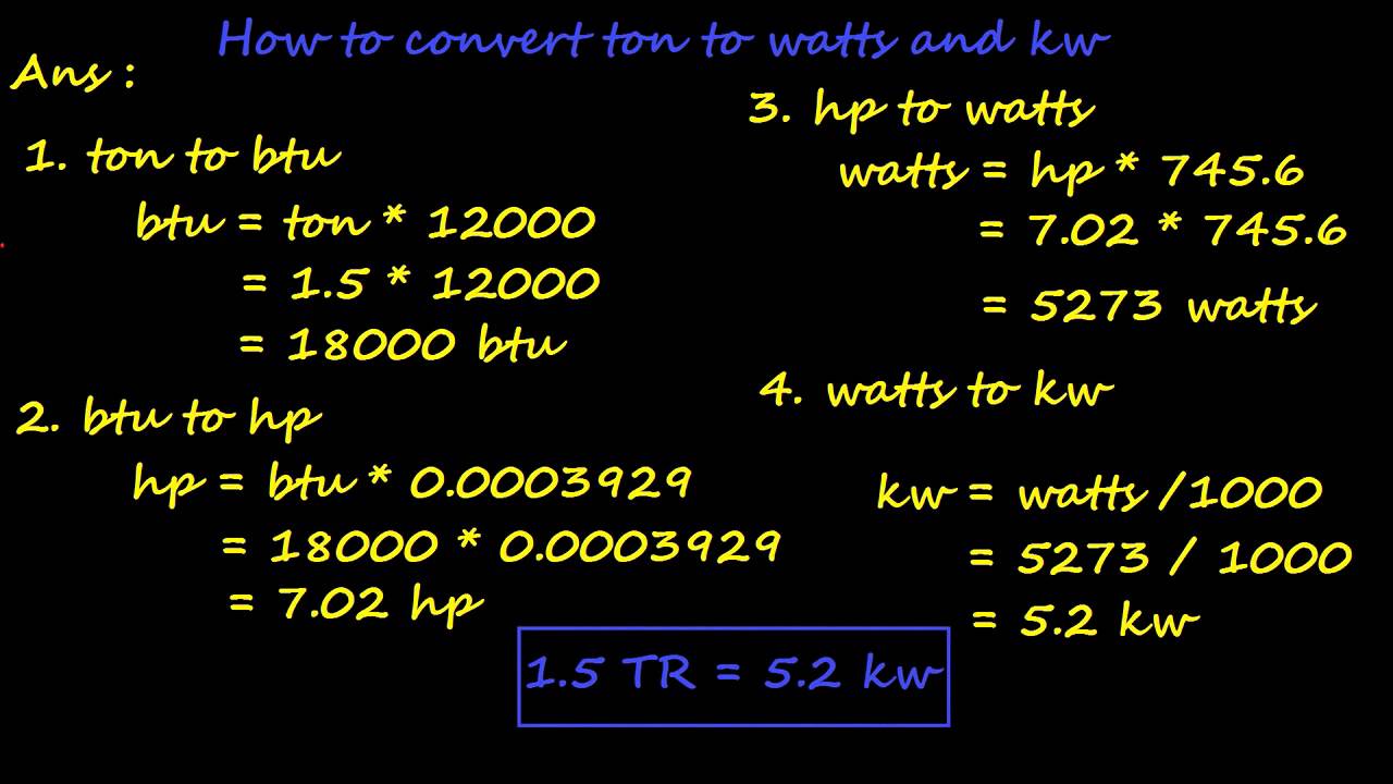 kilowatts to hp