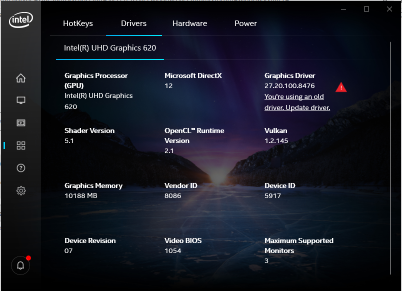 intel graphics 620 driver windows 10 64 bit