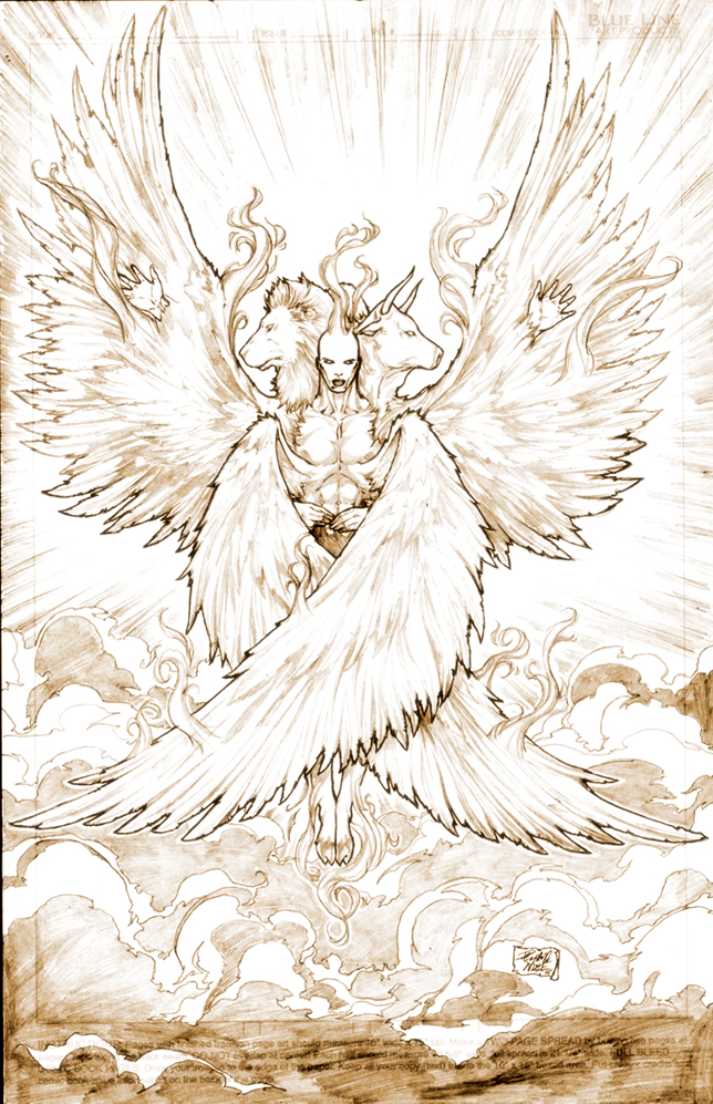 biblical cherubim drawing