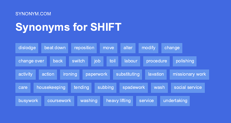 shift thesaurus