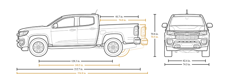 chevrolet colorado dimensions