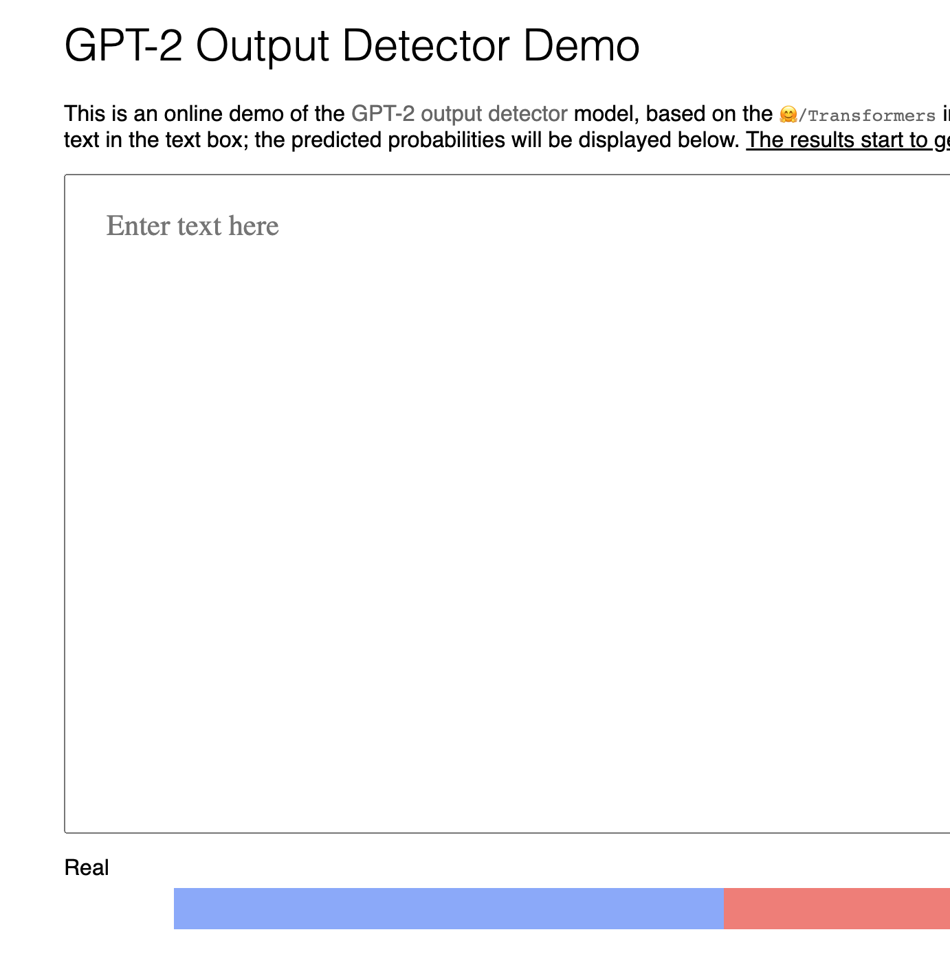 gpt-2 output detector demo