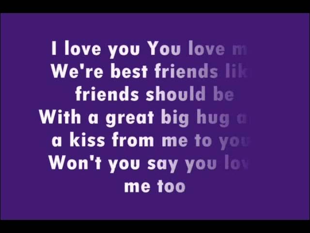 i love you you love me song lyrics