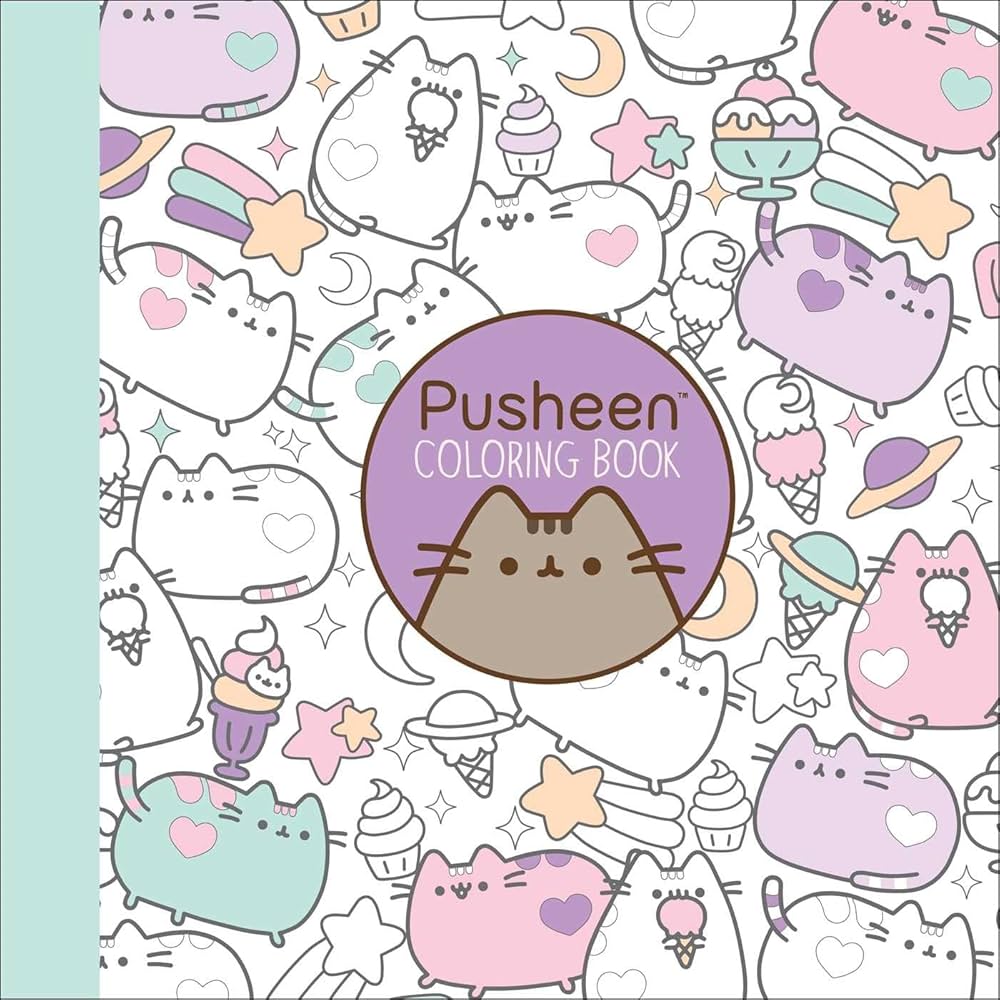 coloring pages pusheen