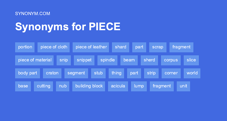 synonyms for piece