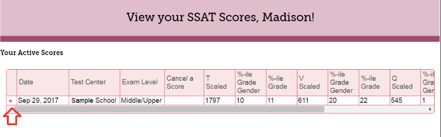 ssat raw score conversion