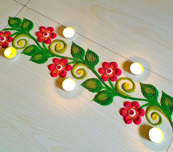 table rangoli design