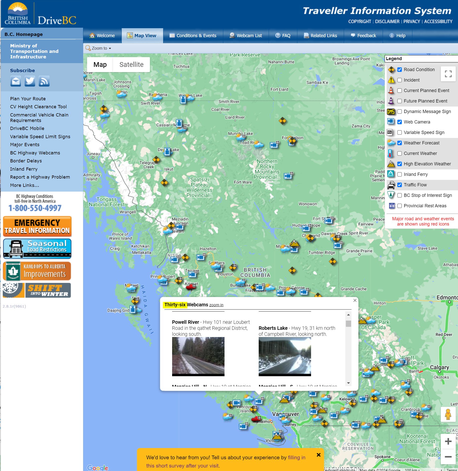 drive bc road closures