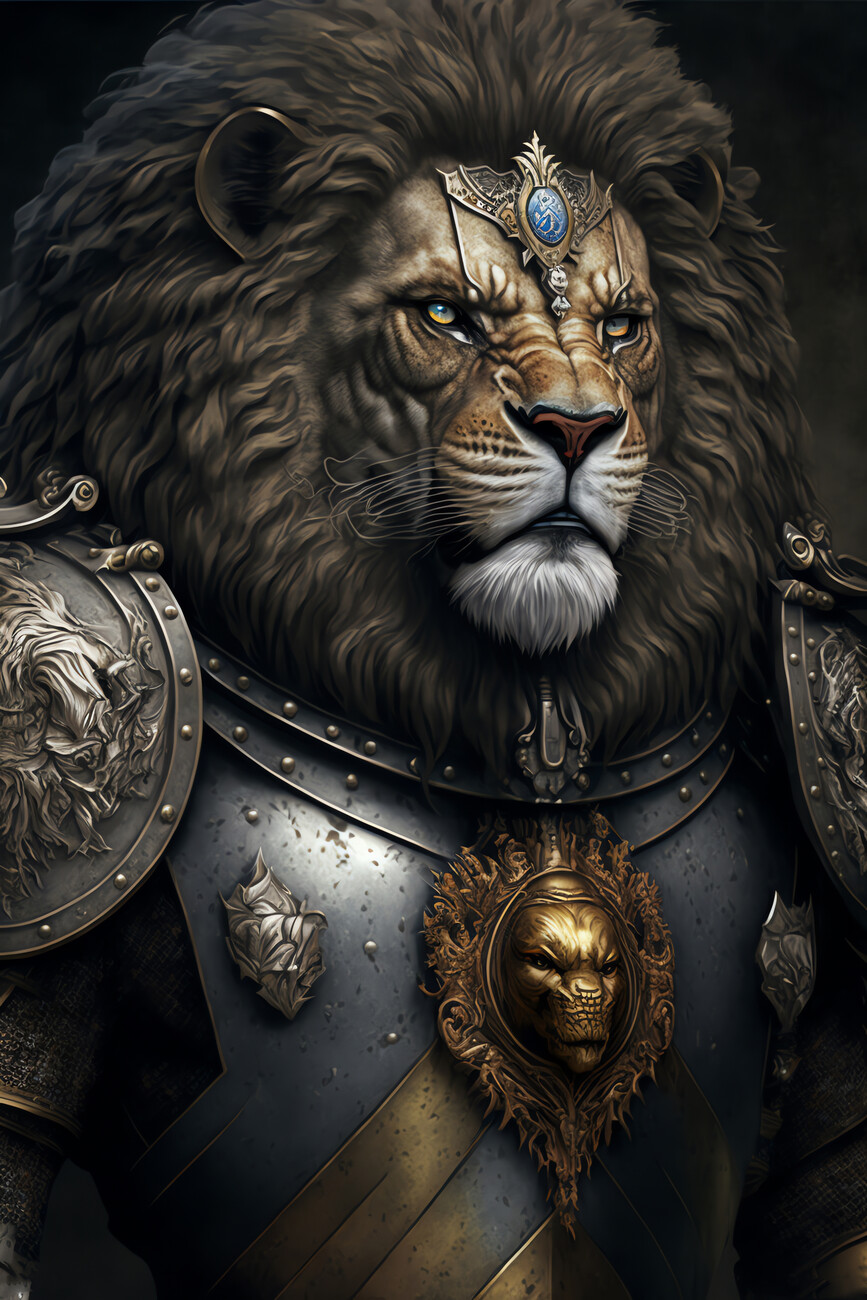 fantasy lion armor