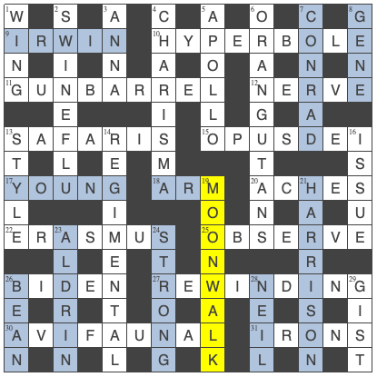 avifauna crossword clue