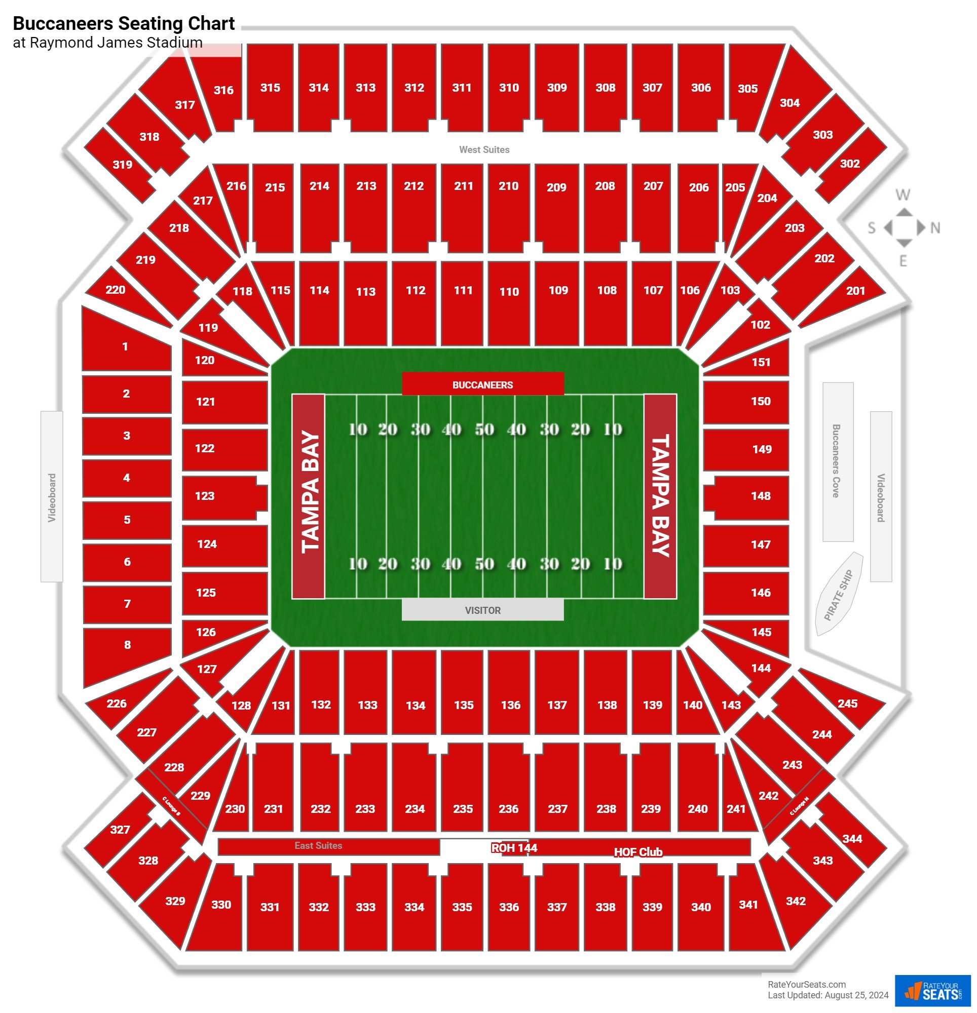 raymond james stadium sections