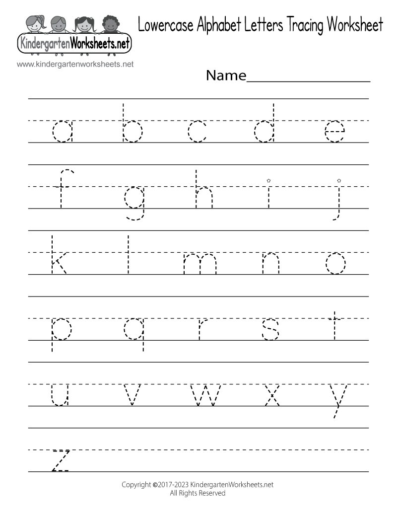 tracing alphabet letters