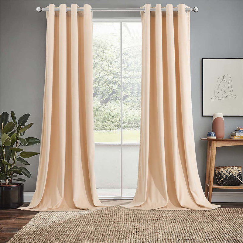 velvet grommet curtains