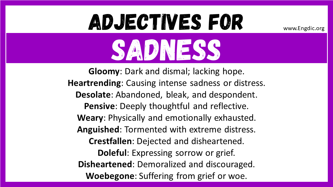 adjective form of sorrow