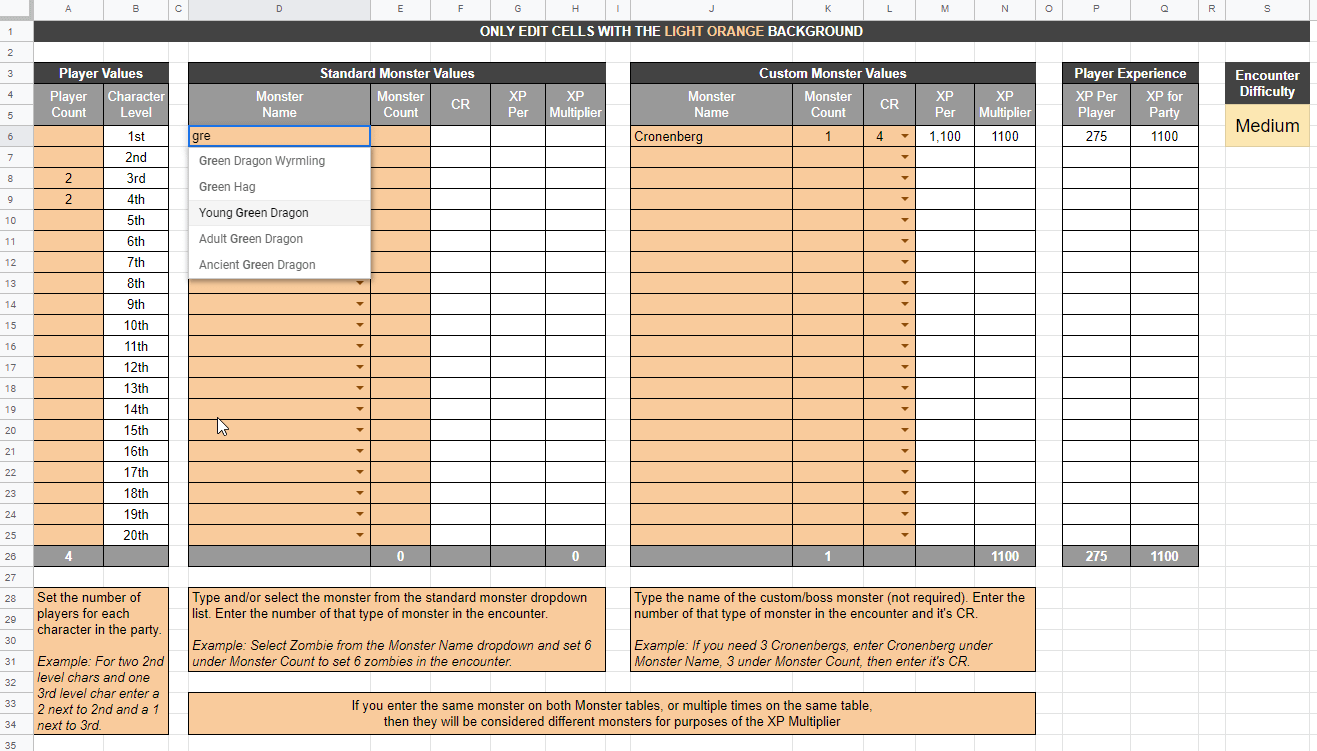 dnd encounter calc