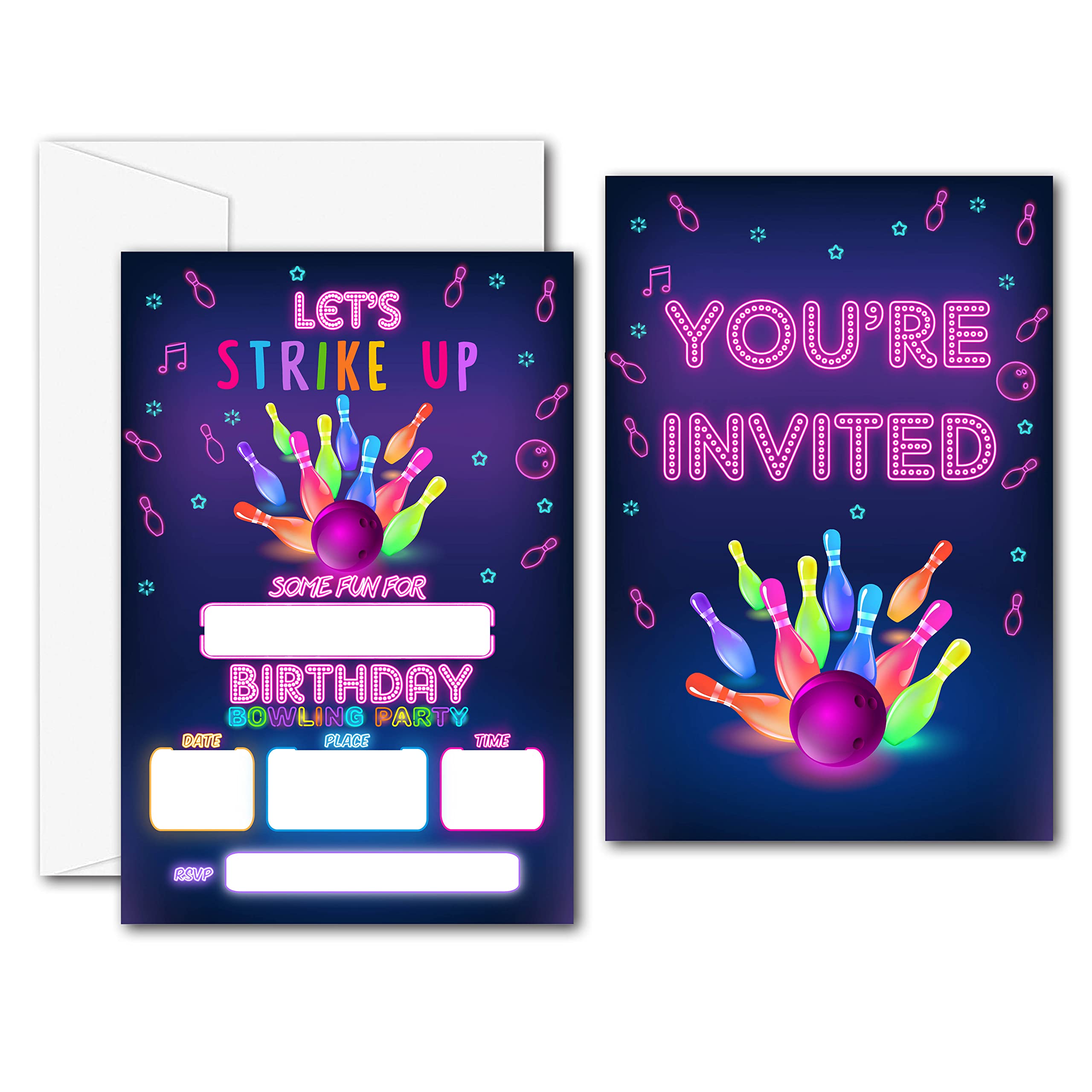 party invitations bowling