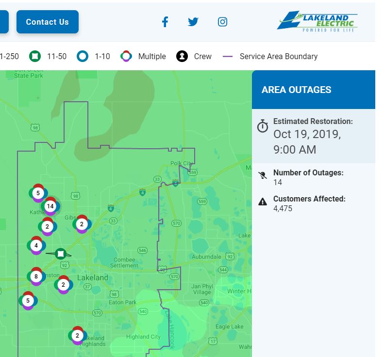 lakeland florida power outages