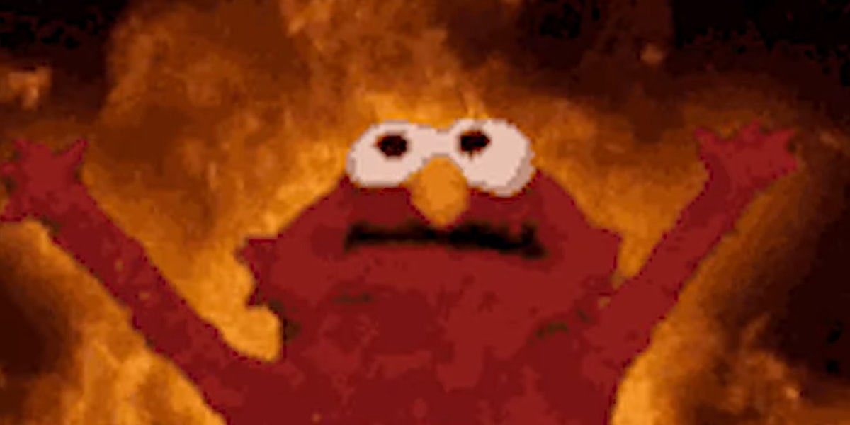 elmo fire meme meaning