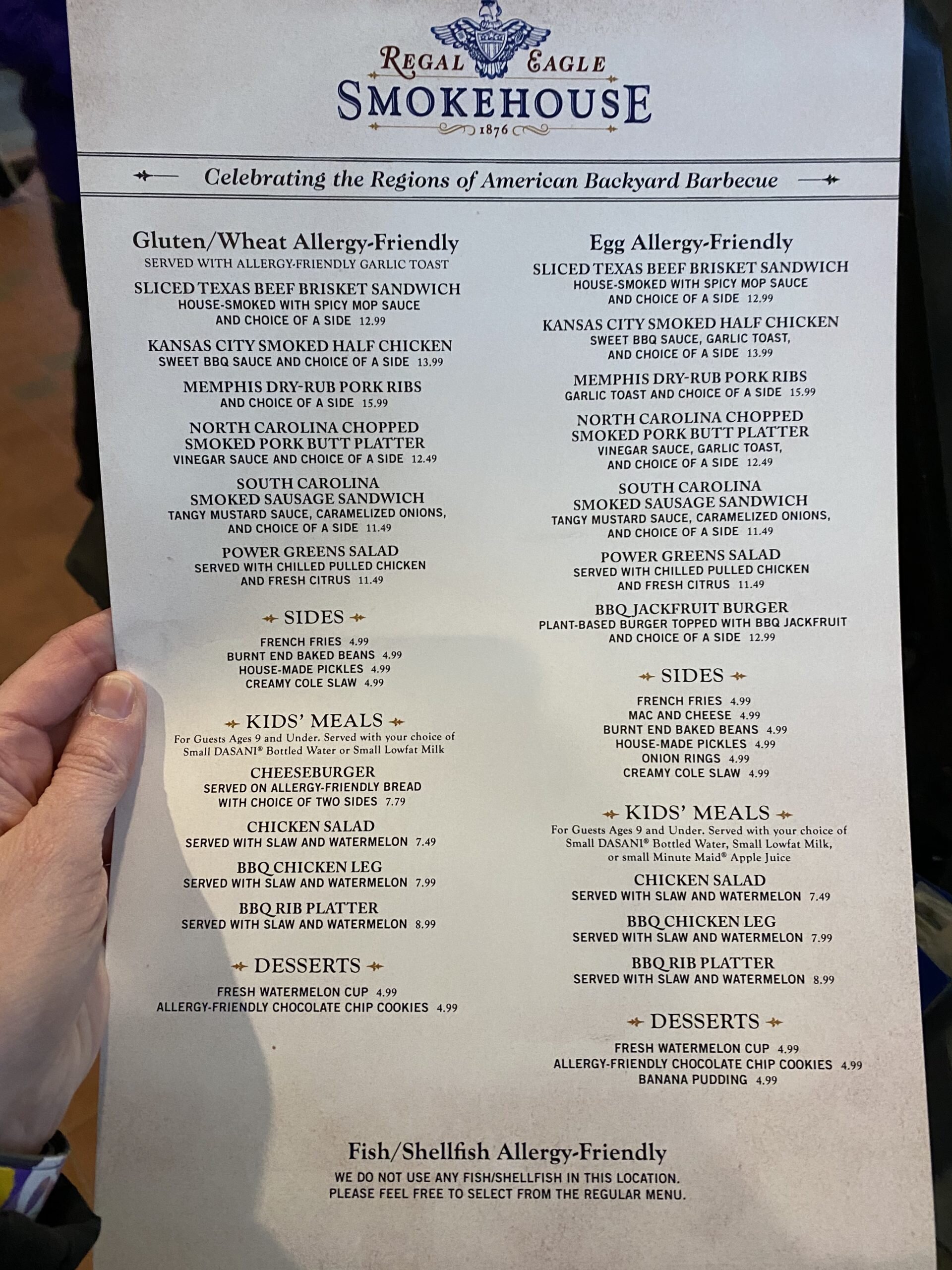 mregal menu