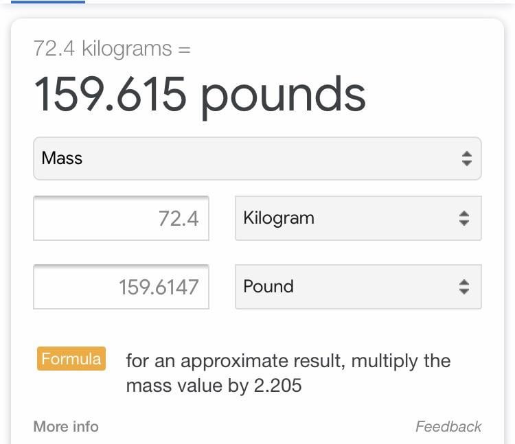 180lbs in kg