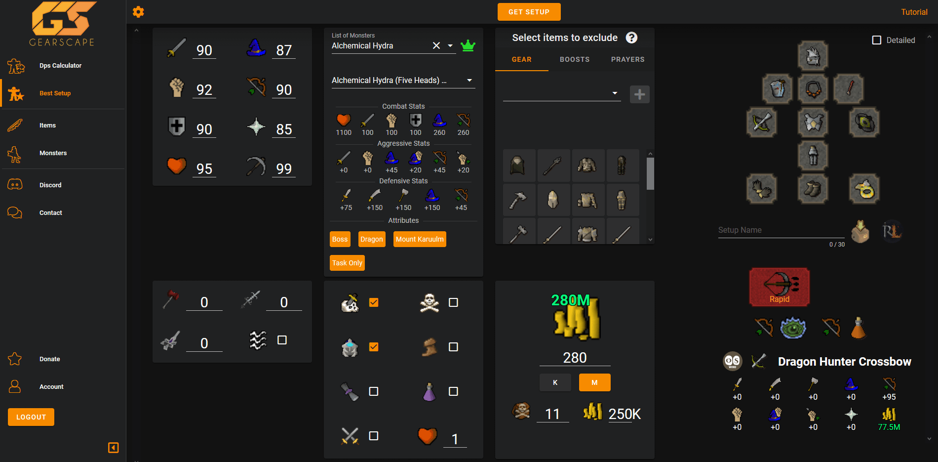 osrs equipment builder