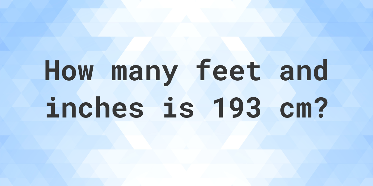 193cm in foot