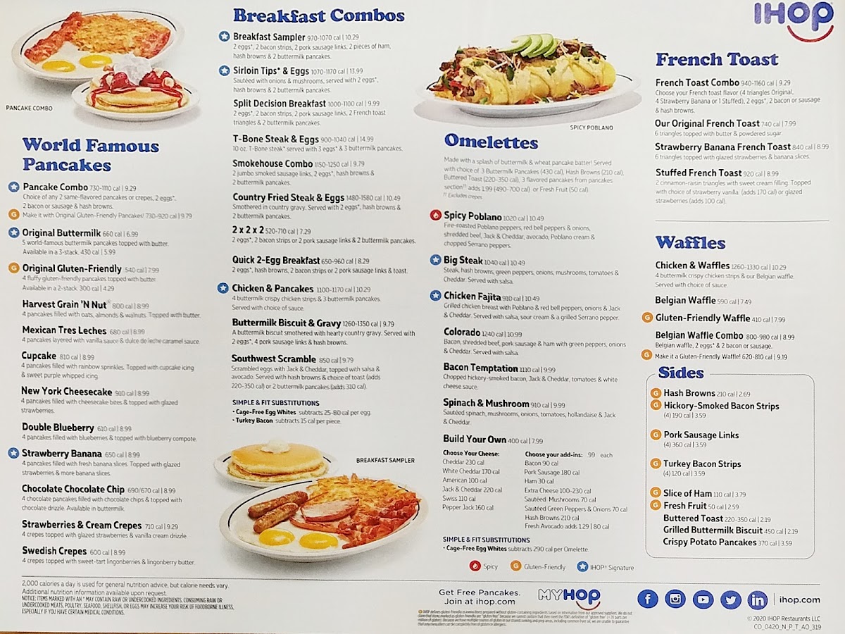 ihop breakfast menu