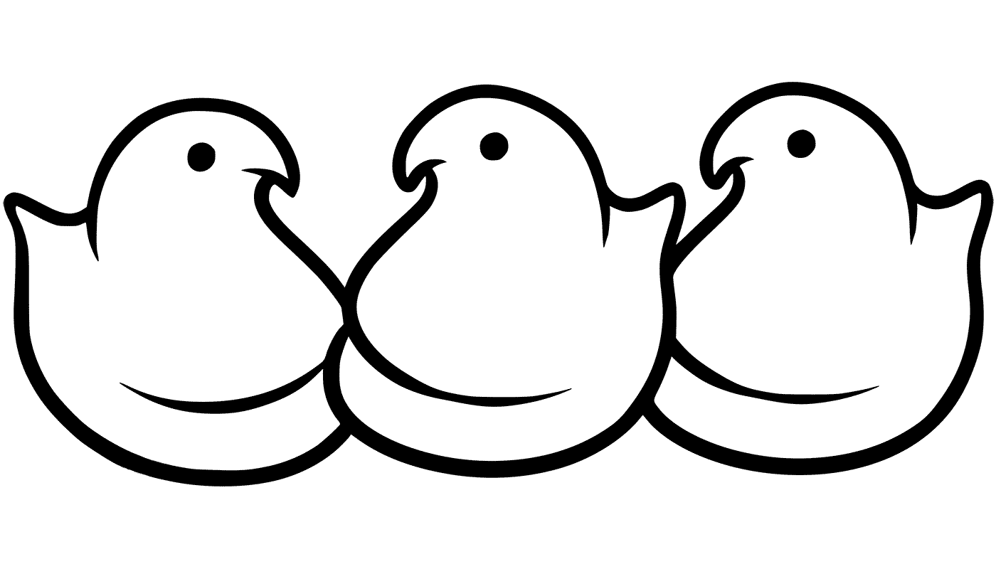 peeps chick template printable