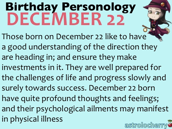 dec 22 birthday personality