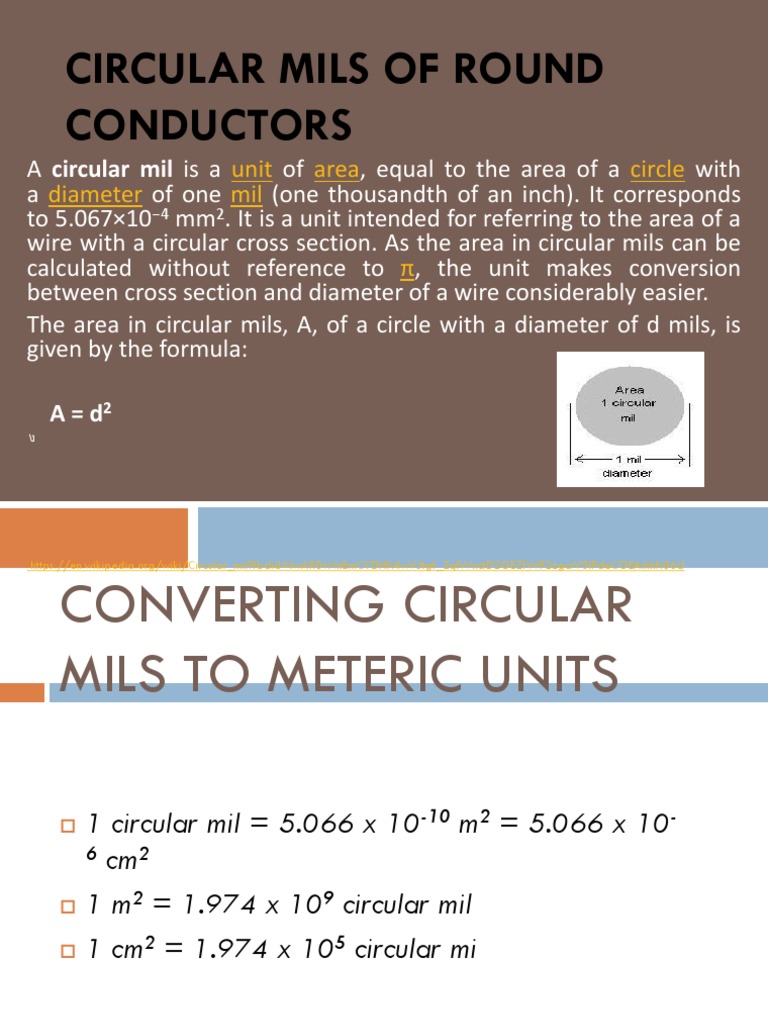 circular mils calculator