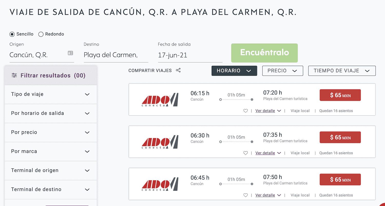 cancun airport to playa del carmen ado bus