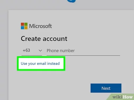 create an account on skype