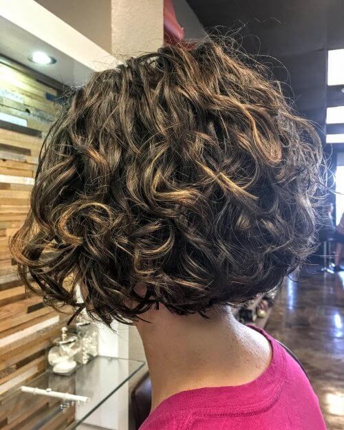 curly haircut bob