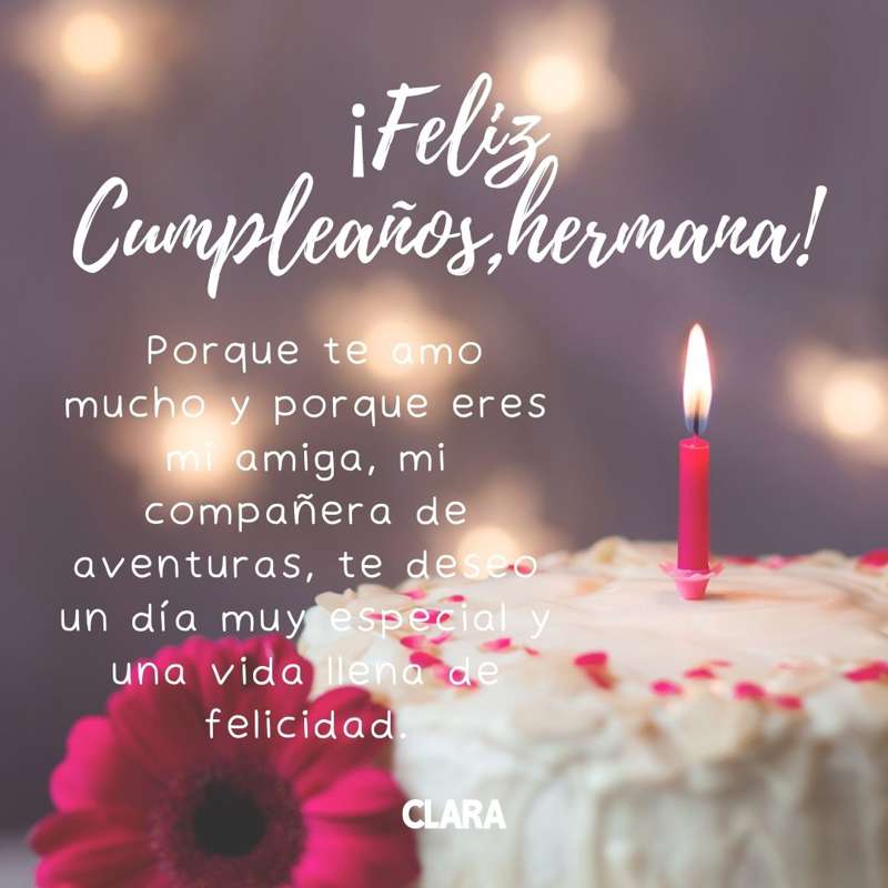 felicidades mi hermanita