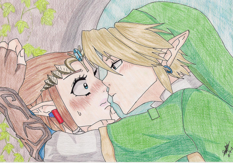 beso de zelda y link