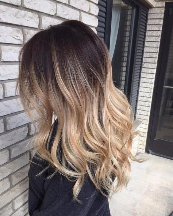 brown and blonde hair ombre