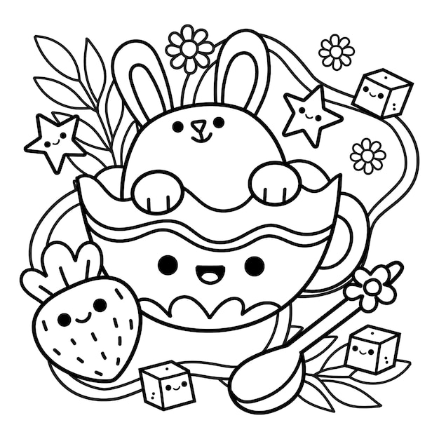 dibujo kawaii para colorear