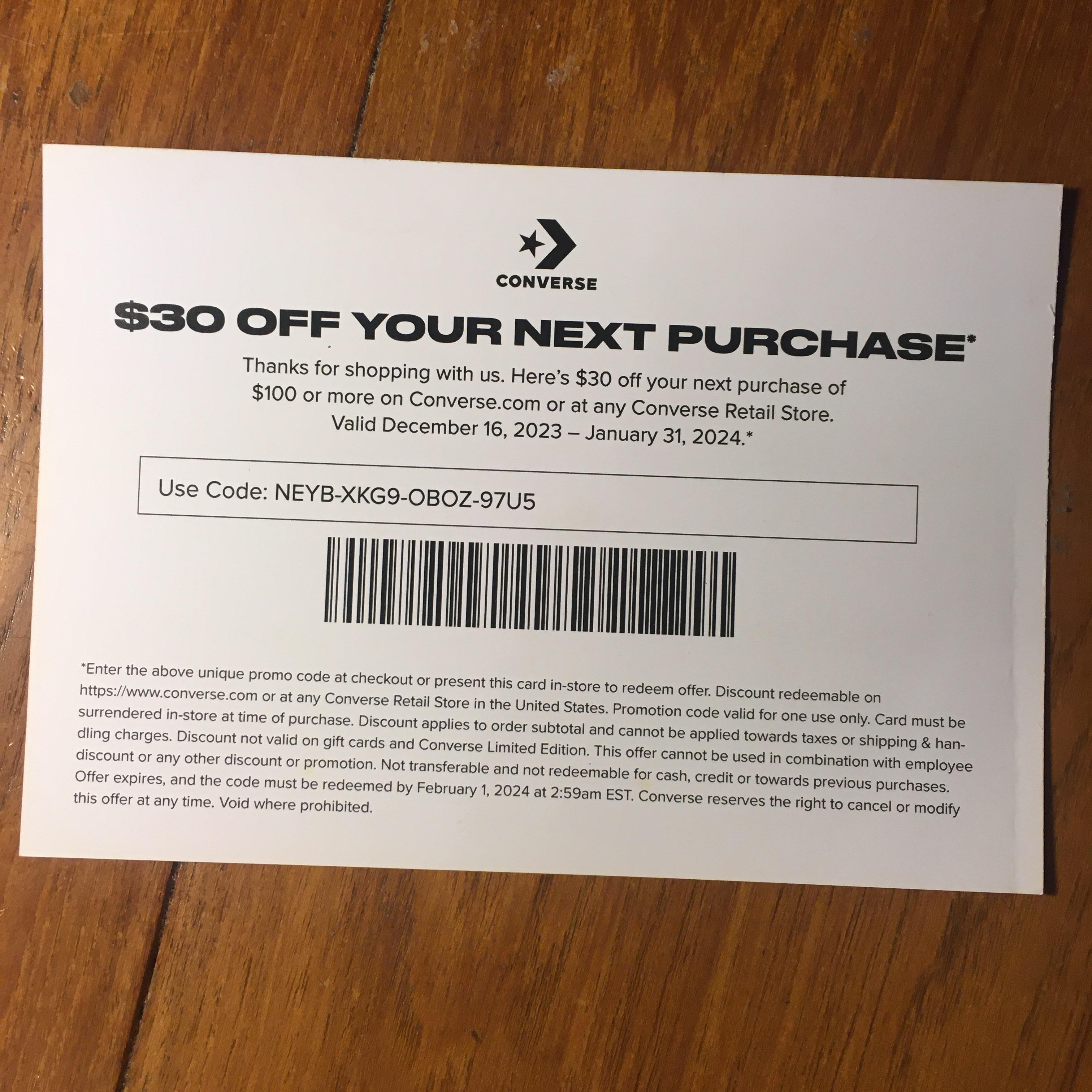 voucher codes for converse