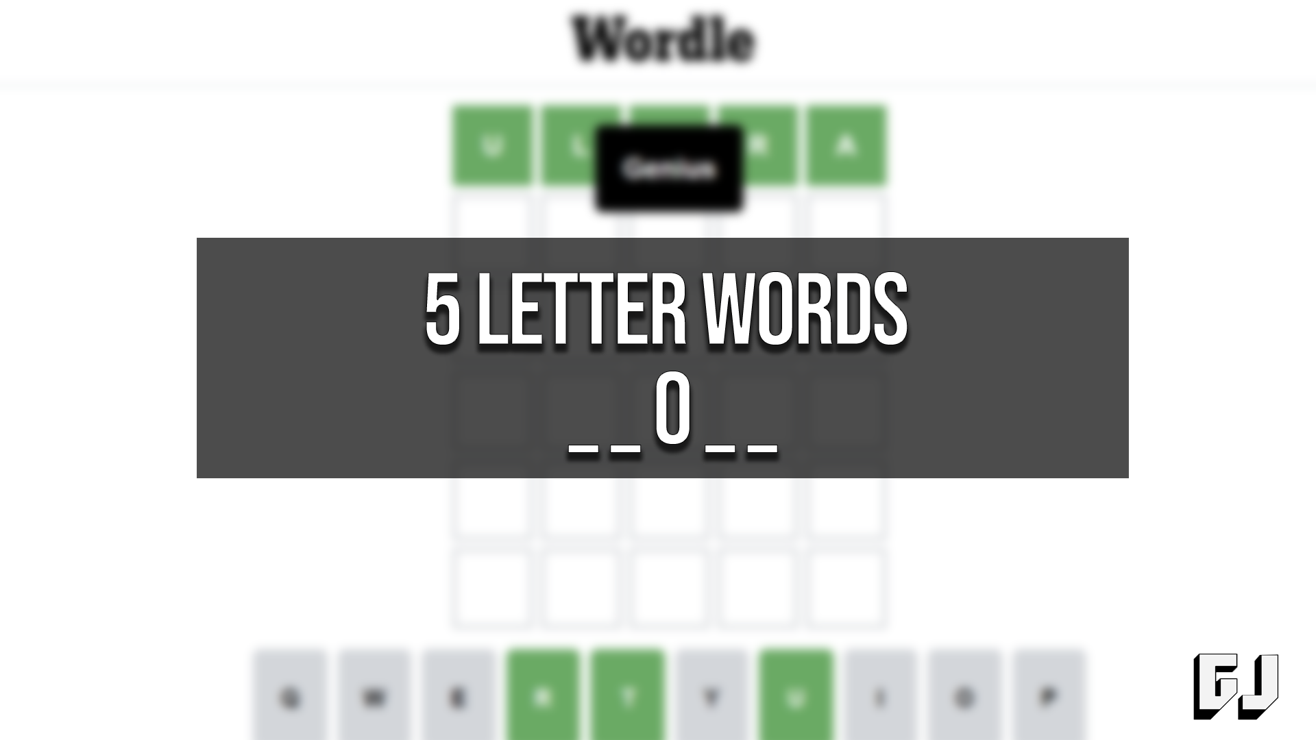 5 letter words middle o