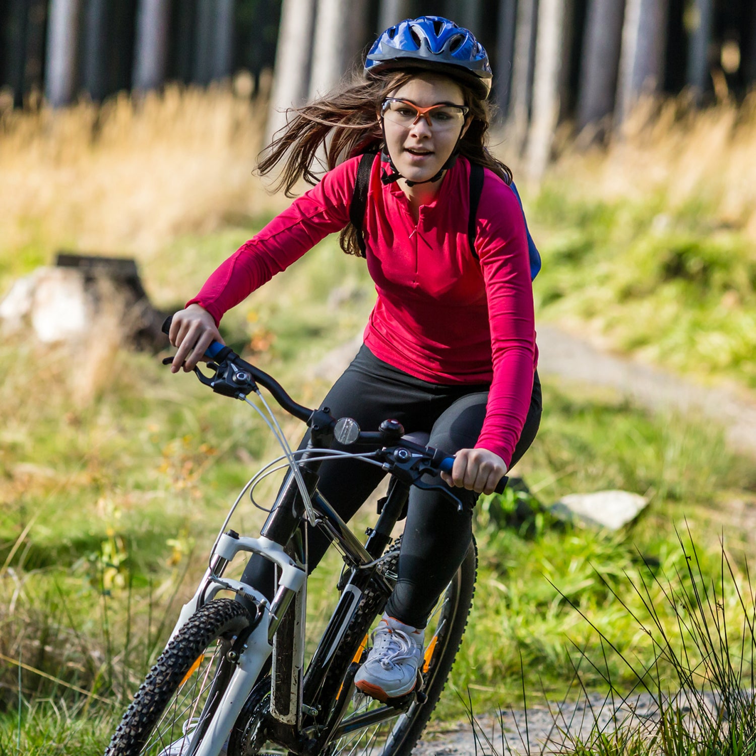 girl ride bike photo